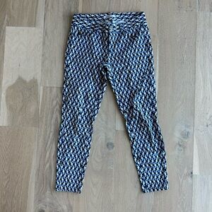 DKNY Pants Blue, White, Black Geometric Size Small